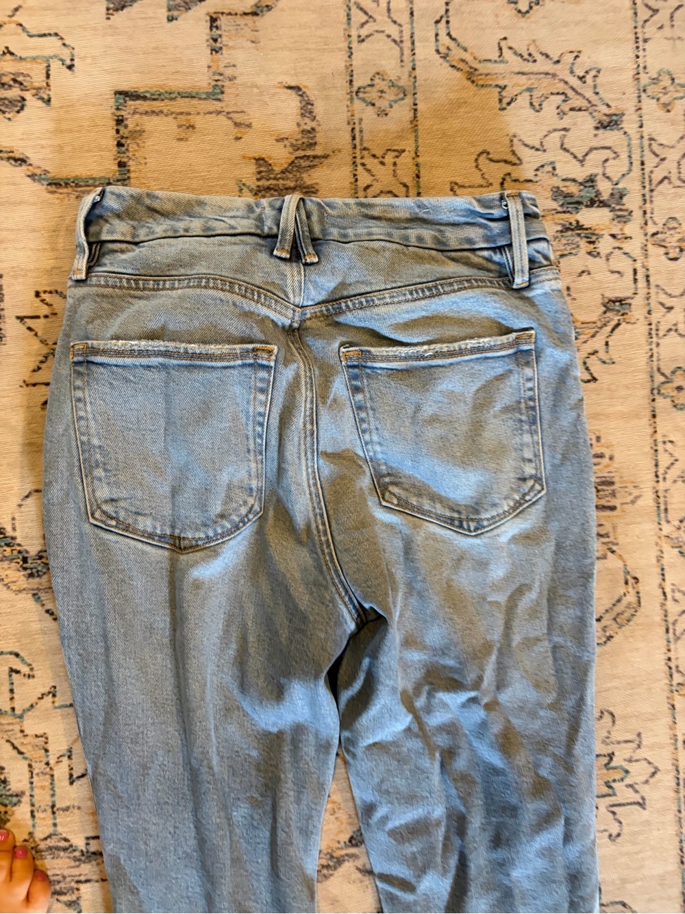 Good American Good Legs Straight Distressed Indigo 510 4/27 - Picture 11 of 12